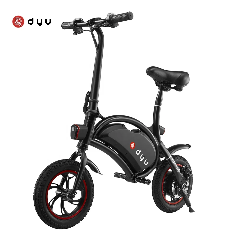 DYU D1 Ebike складной портативный самокат электрический скутер без педалей с управлением через приложение одним дисковым