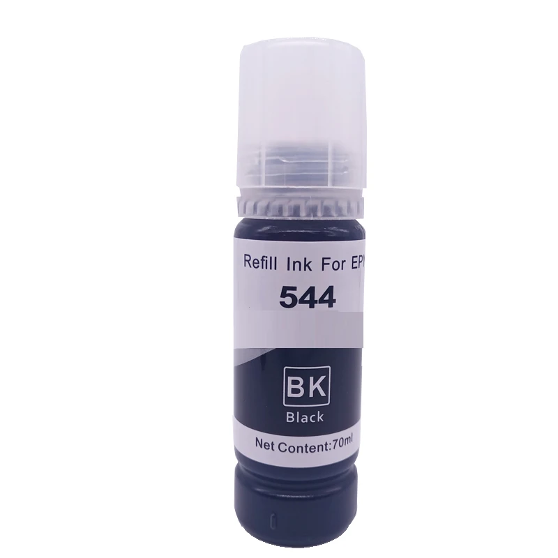 70ML Bottle 544 Refill Dye Based Ink Compatible For Epson L3210 L3110 L3150 L3250 L3156 L3160 L5190 544 Inkjet Printer Dye Ink