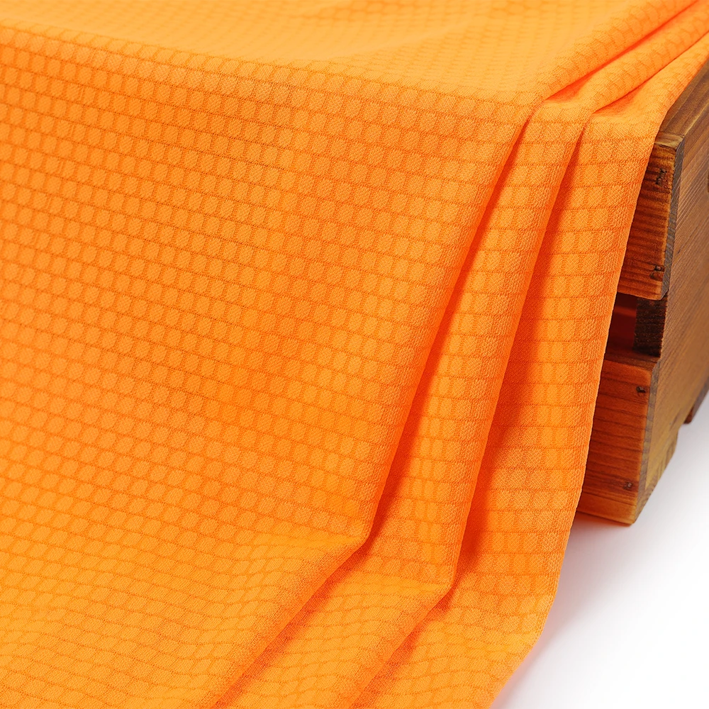 Polyester Knitted Soft Hexagonal Jersey Interlock 100 Cooldry Moisture Wicking Honeycomb Mesh Fabric for Sports