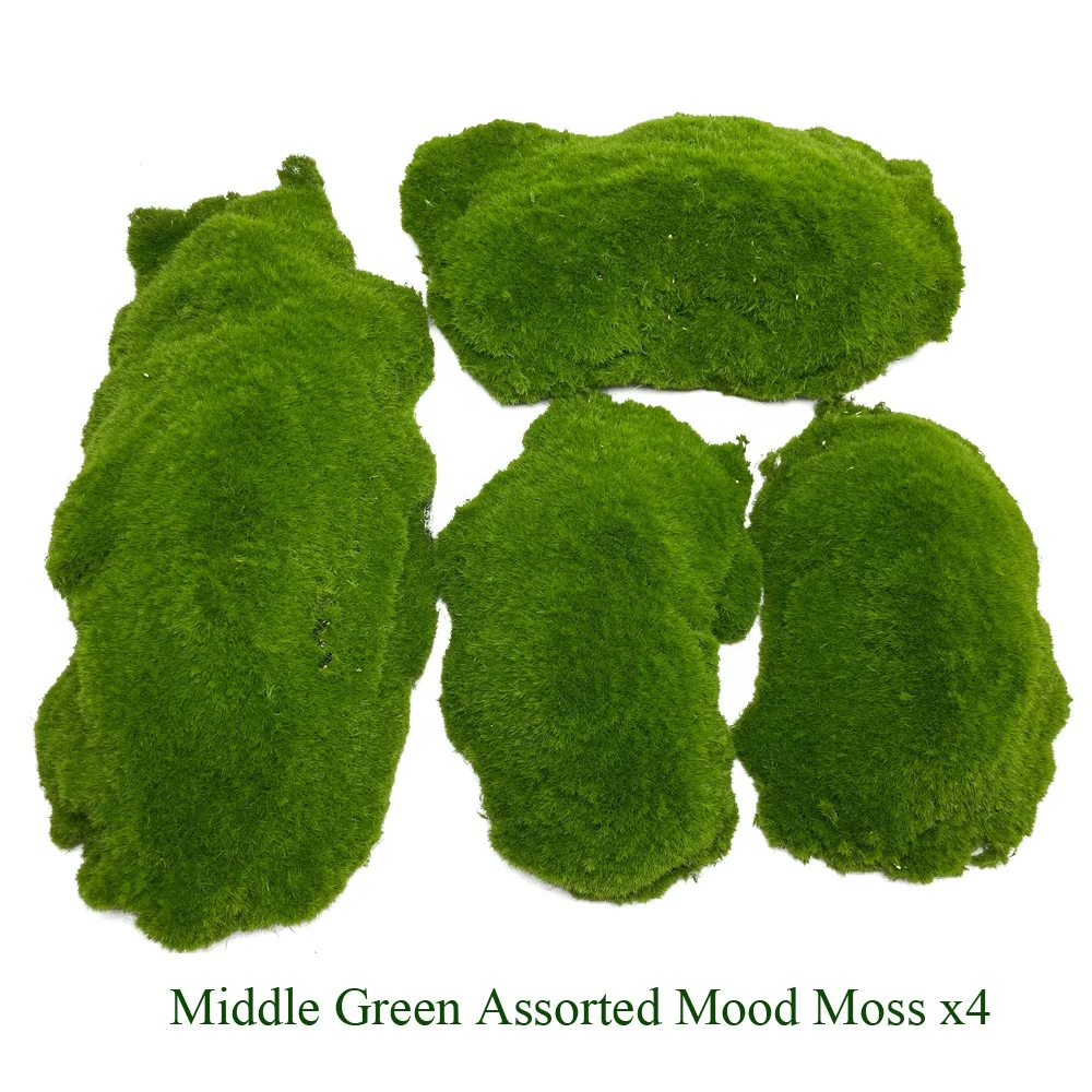 Artificial Plant Moss Stones Grass Wall Panel Lawn Animals Carpet Roll Mat Bonsai Path Turf Bear Art Frame Rocks For Home Decor