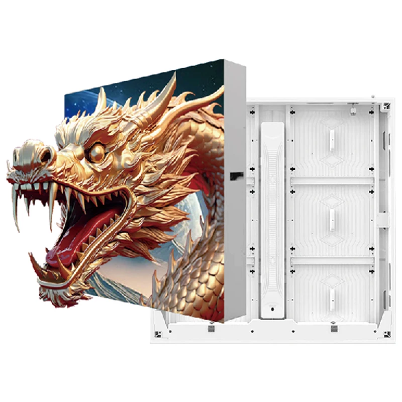 Outdoor naked eye 3D LED customized shopping mall advertising video wall HD waterproof energy conservation wide area view