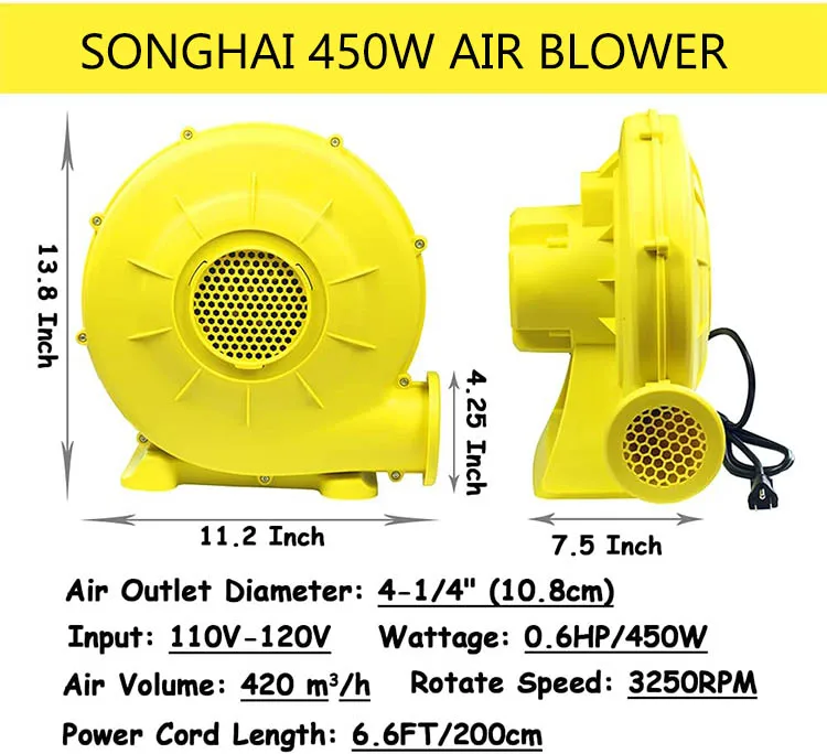 China Air Blower Manufacturer Windproof Plastic Shell Industrial Inflatable Mini Air Fan Blower