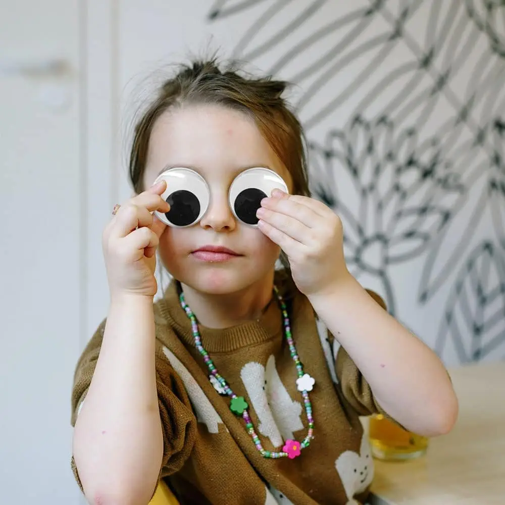 20pcs large wiggly eyes different sizes self-adhesive backing good quality plastic material custom package wiggle googly eyes
