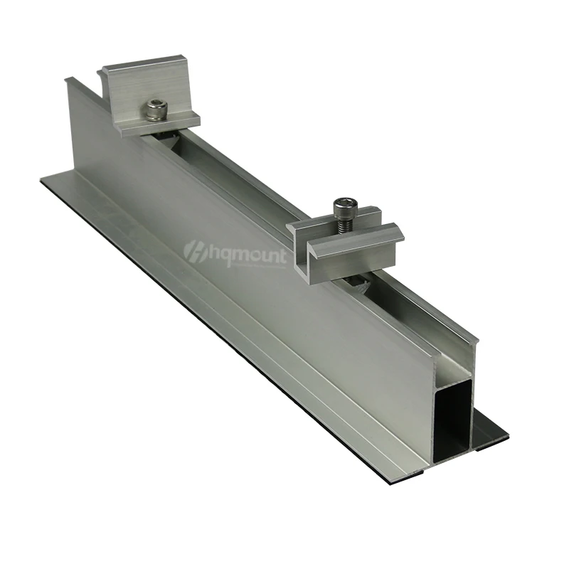 Europe hot sales short pv panel rail  tin roof mini rail factory solar shorti rail with mid clamp