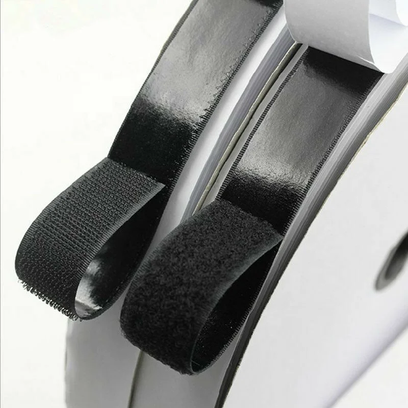 white heavy duty self sticky adhesivehook and loop fastener tape for cloth