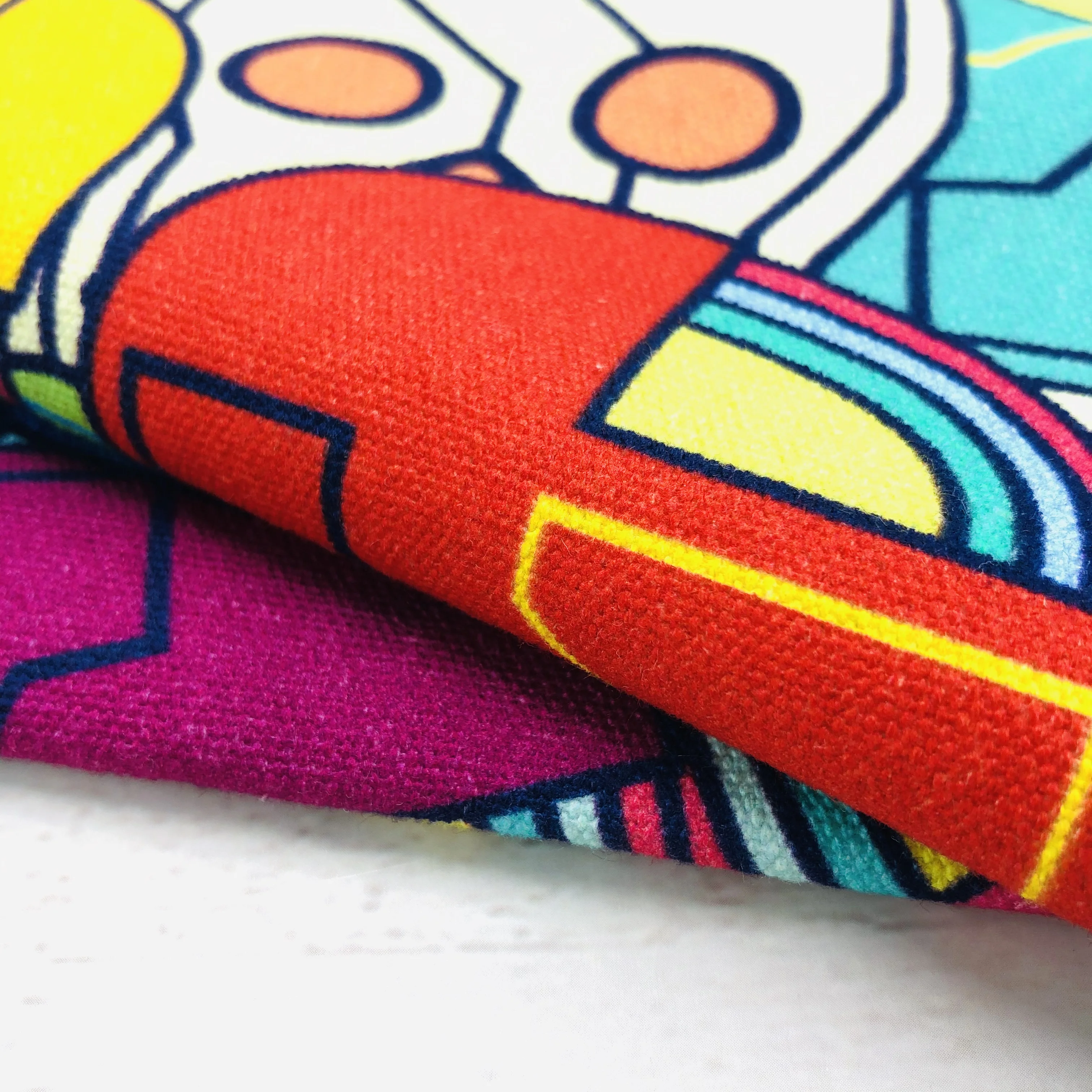 High Quality Custom Cartoon Cotton Character Design Printing Canvas Fabric for Shoes Bag