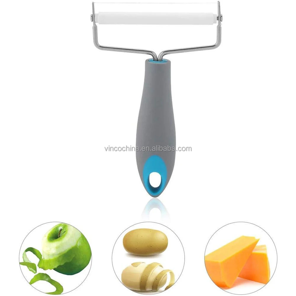 Non-Stick Stainless Steel Wire Cheese Butter Cutter Slicer Grater with Plastic Handle