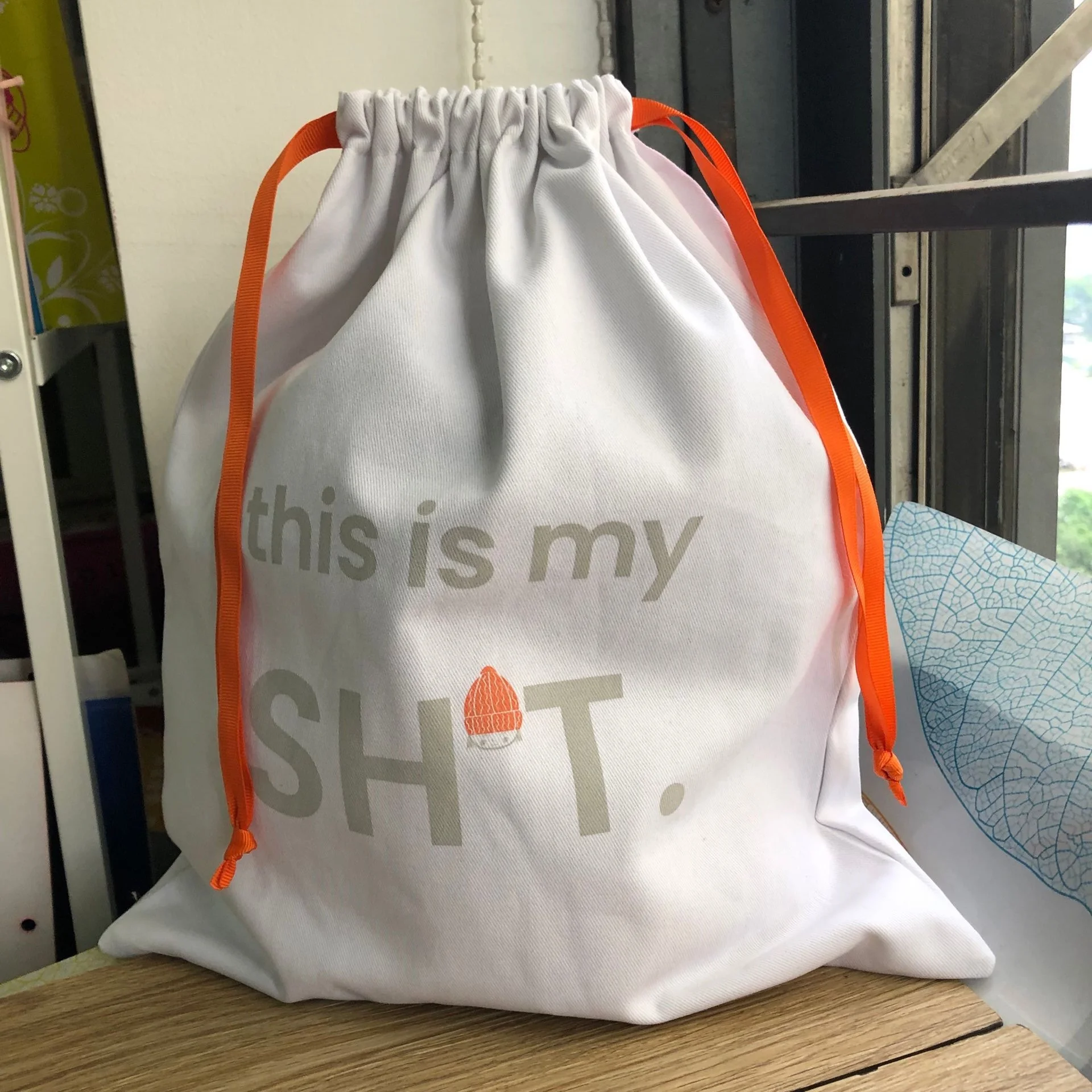 Soft Drawstring Cotton Hat Beret Packaging Bag Scarf Boot Storage Pouch