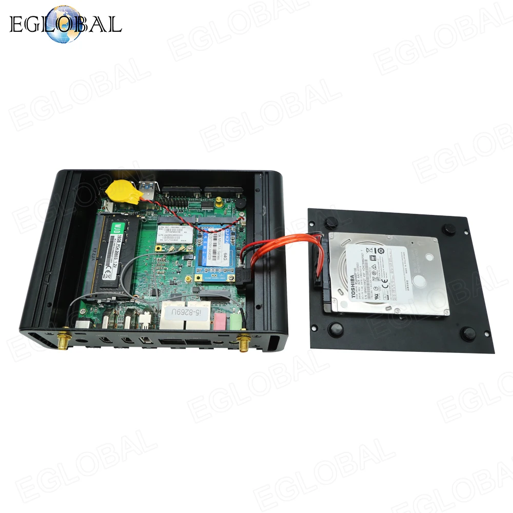 EGLOBAL Custom Oem Win10 i7- 10610U CPU 2LAN 4USB 2COM 1DP 2HD Fanless Desktop Computer Industrial  Mini Pc