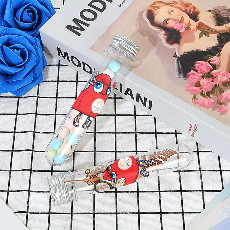 The Phryges plastic  test tubes   40ml round bottom test tube food grade    plastic tube for bath salt packing