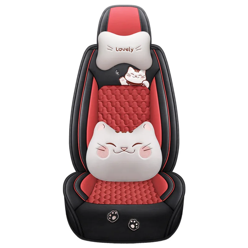 New Style Hot Sale Full Set Universal 5-seats Sedan Car Truck SUV Van Seat Covers PU Leather Customized