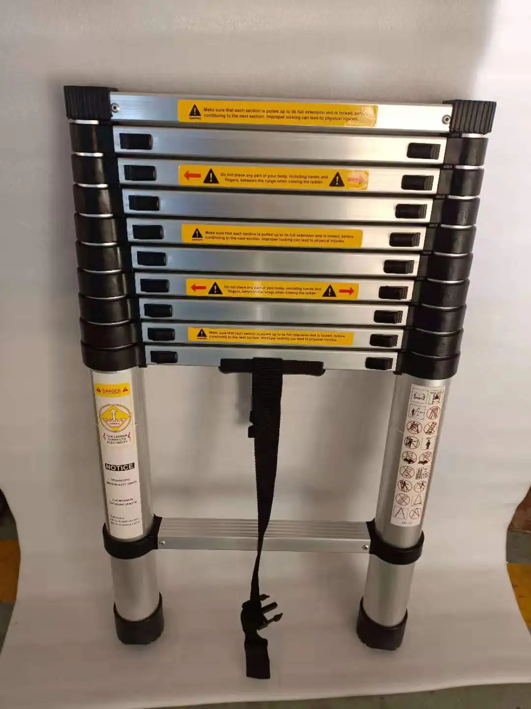 2022 New Type Aluminum Telescoping Step Ladder 3.8 m Standard En