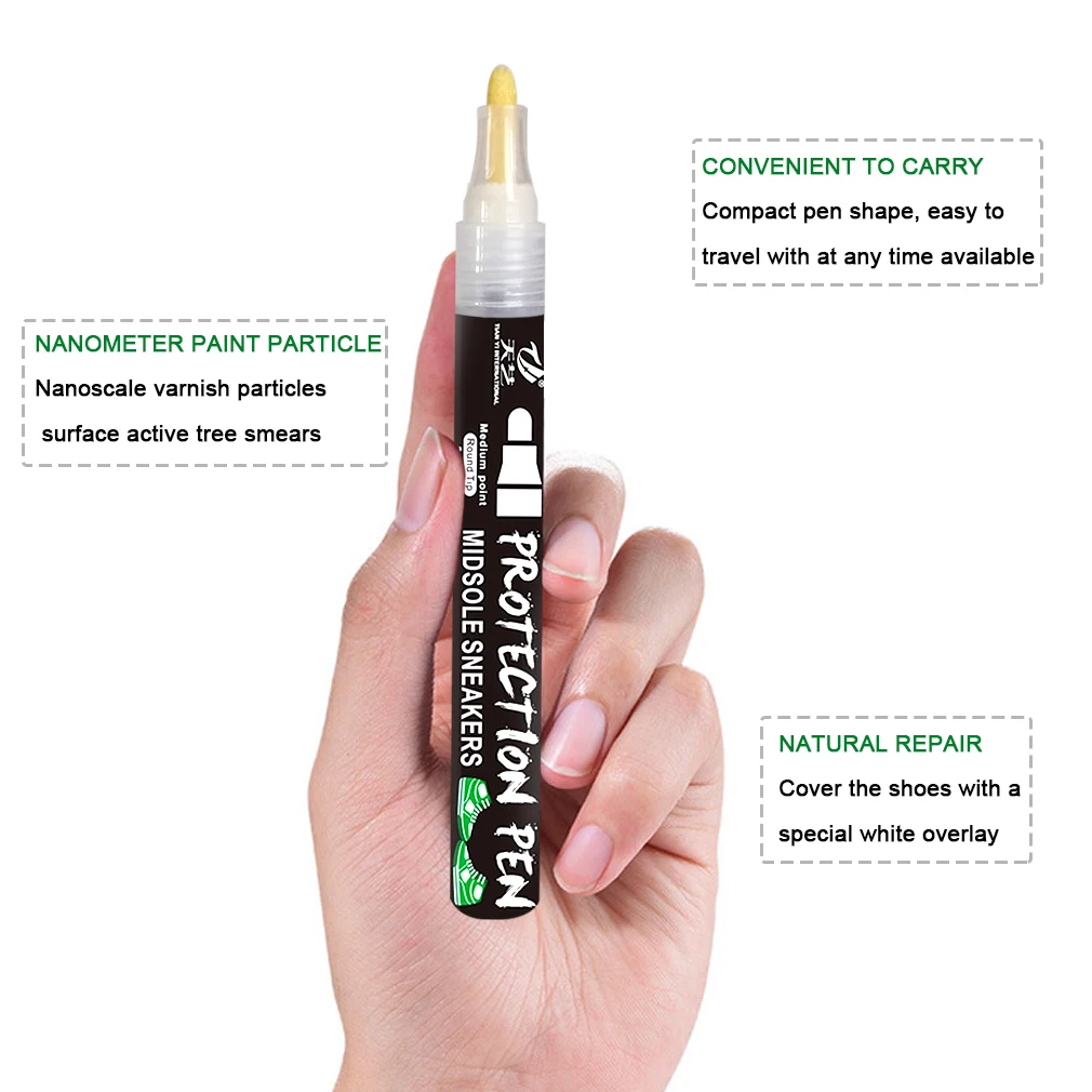 Premium Midsole Marker, Whitening Shoe Soles for Customization Paint on Leather, Suede, Fabric and Soft Foam