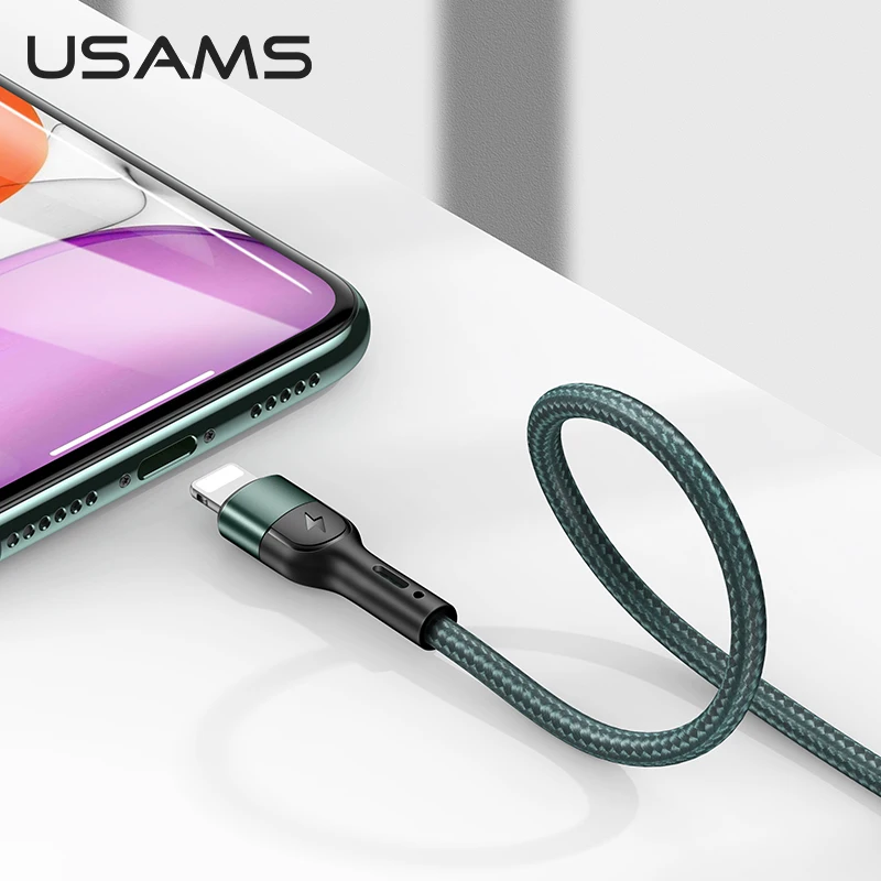 USAMS новый стиль дизайн U55 сплав плетеная линия зарядки данных USB зарядное устройство набор кабель для передачи iphone 13