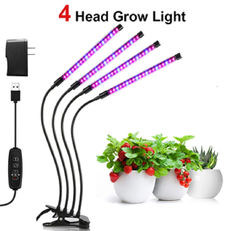 Full Spectrum Dc5v Usb Led Grow Strip Light 20w 30w 40w Desktop Clip Lamps For Plants Flowers Grow Light