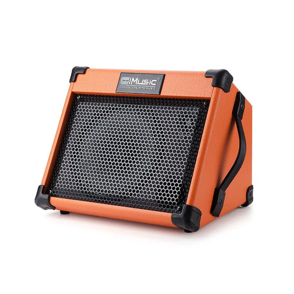 20-Watt Portable Acoustic Guitar Amplifier for Ukulele Microphone with Reverb, Chorus Effects U Disk Input Bluetooth Speaker