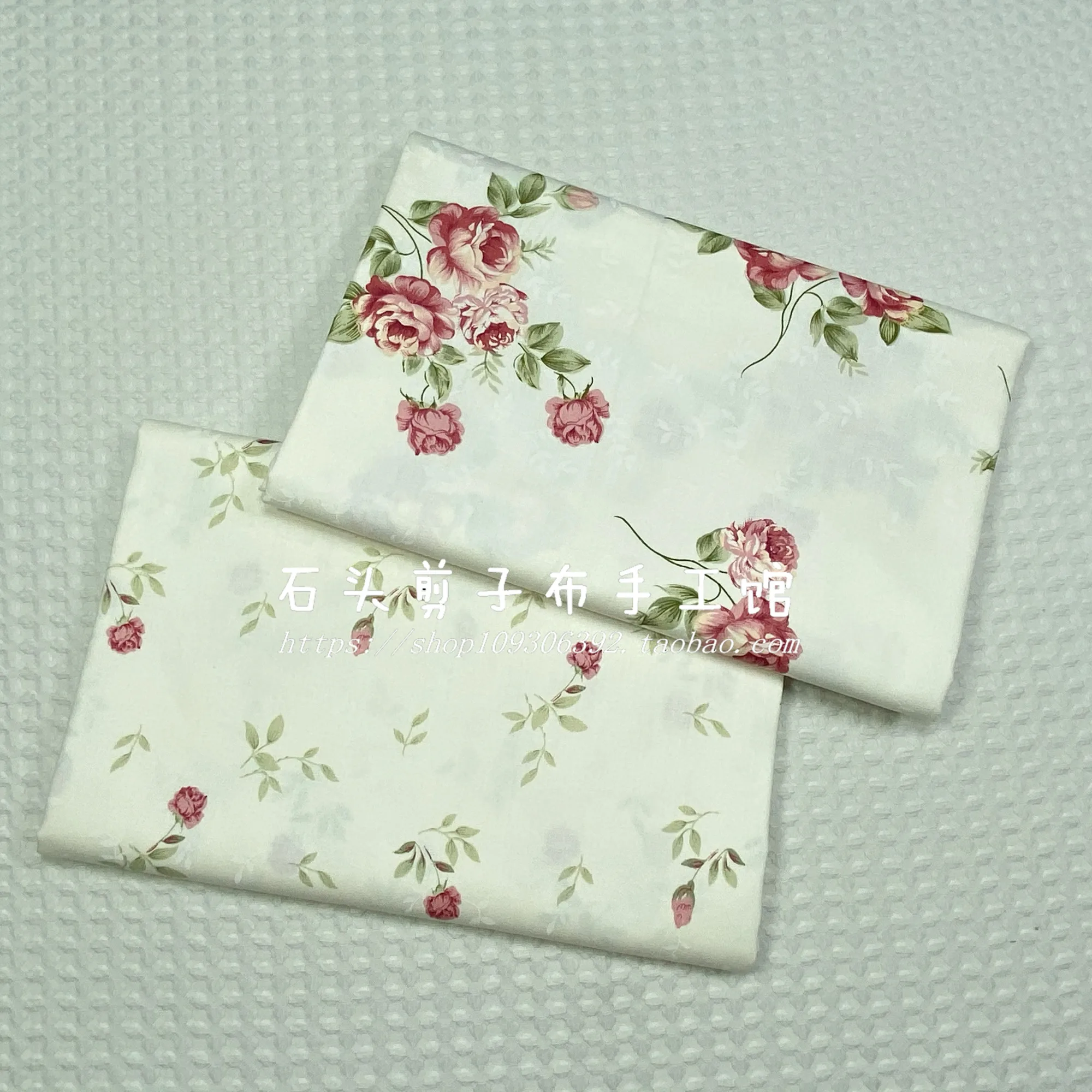 
Rose Fragrance Twill Cotton Printed Sewing Fabric Making Bedding Handmade Finish Photo Props Cloth 