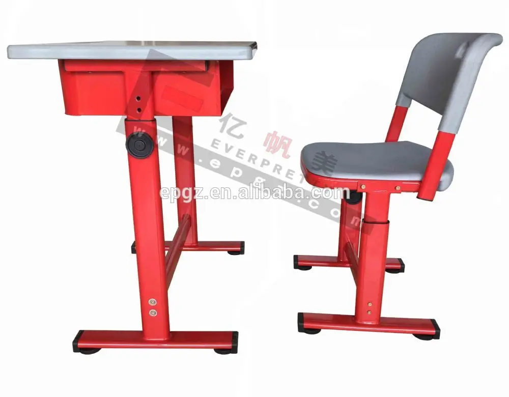 Popular Oman School Furniture Student Desk Chair of Stacking Frame School Furniture
