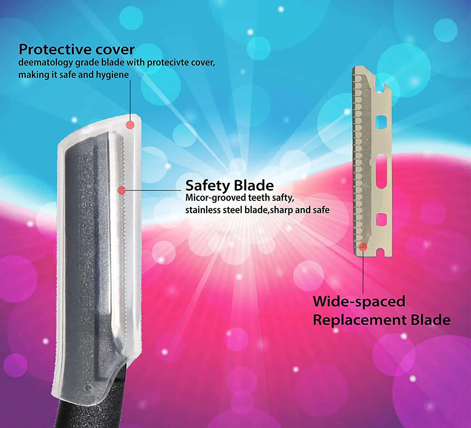 New Stainless steel blade Painless Precise Eyebrow Facial Body Shaver Hair Trimmer Eyebrow Razor