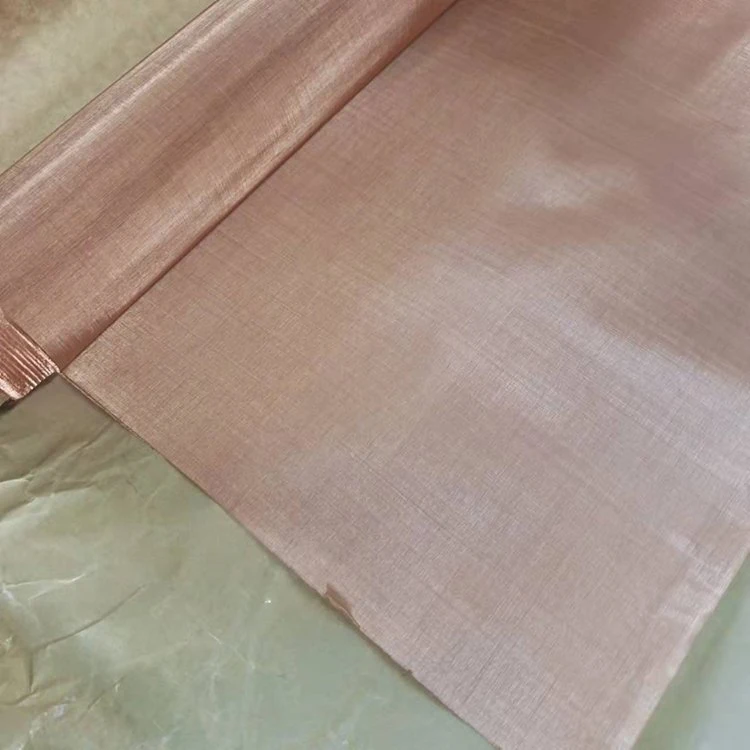 Fine Emi Shielding Red Copper Wire Mesh Screen Brass Phosphor Bronze Copper Wire Cloth Mesh 74 Micron Fine Copper Mesh Net