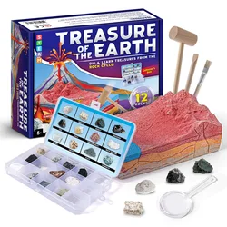 Kids Dig It Out Diy Educational Toys National Geographic Explore Volcano Eruption Excavation Gemstone Minerals Dig