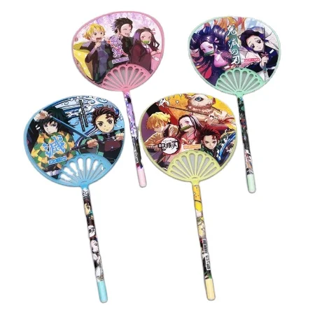 4 предмета в комплекте демон убийца ручка аниме милый вентилятор мультфильмы гелевая с чернилами стандартных цветов офисный канцелярский