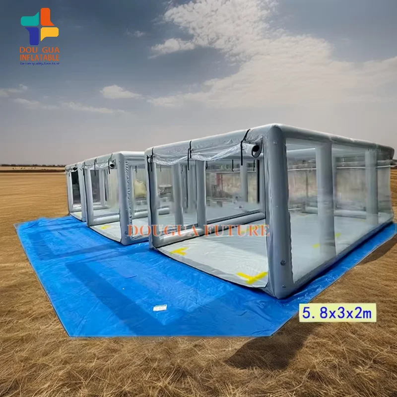 Clear PVC Inflatable Car Storage Bubble Cheap Rental Vehicle Capsule Cover Air Blower Outdoor Tent Model Accessory Sea Shipping