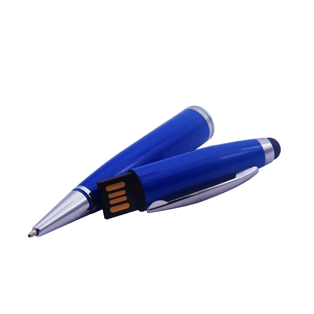New Product USB Flash Drive Creative Touch Screen Ball Point Pen Memory Stick 8GB 16GB 32GB 128MB Pendrive Business Gift U Disk