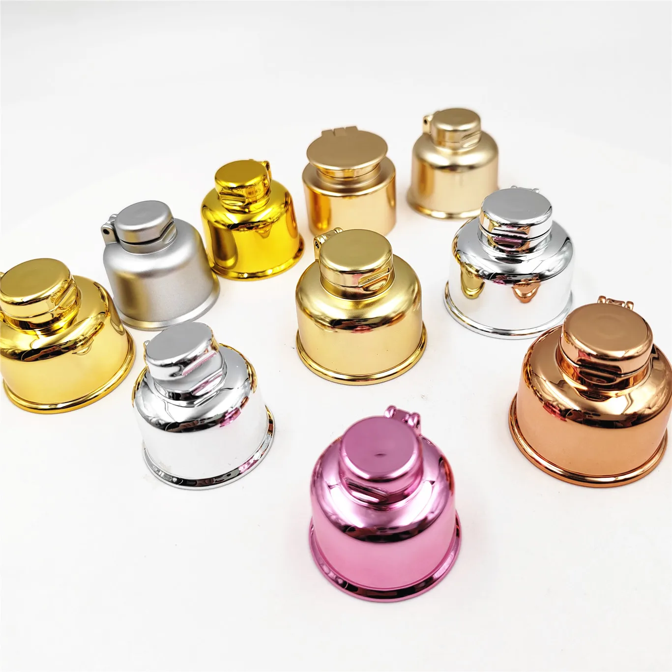 20/410 24/410 28/410 colorful UV gold silver purple color plastic flip top caps disc top cap for bottle manufacturer/wholesale