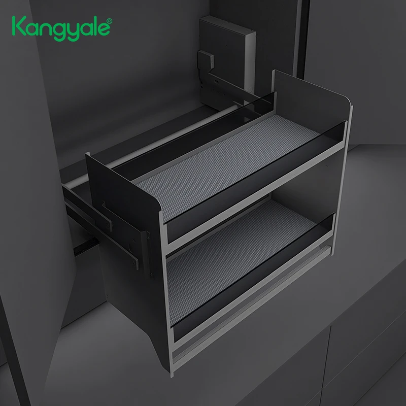 Kangyale Kitchen Elevator System Tall Cabinet Lift Up And Down Pull Basket Electric Kitchen Lifting Basket