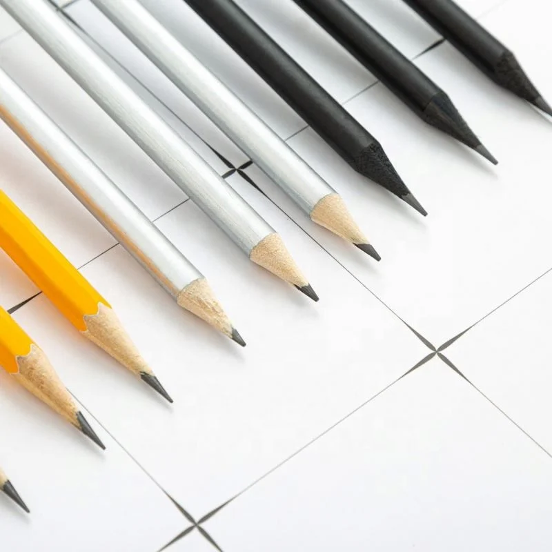 School Stationery Blank Pencil With Customized Logo OEM Standard HB Pencil With Eraser
