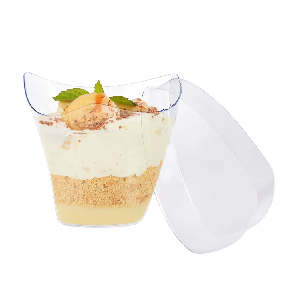Small Dessert Cups Round Large Plastic Bowl Mini Dessert Cups