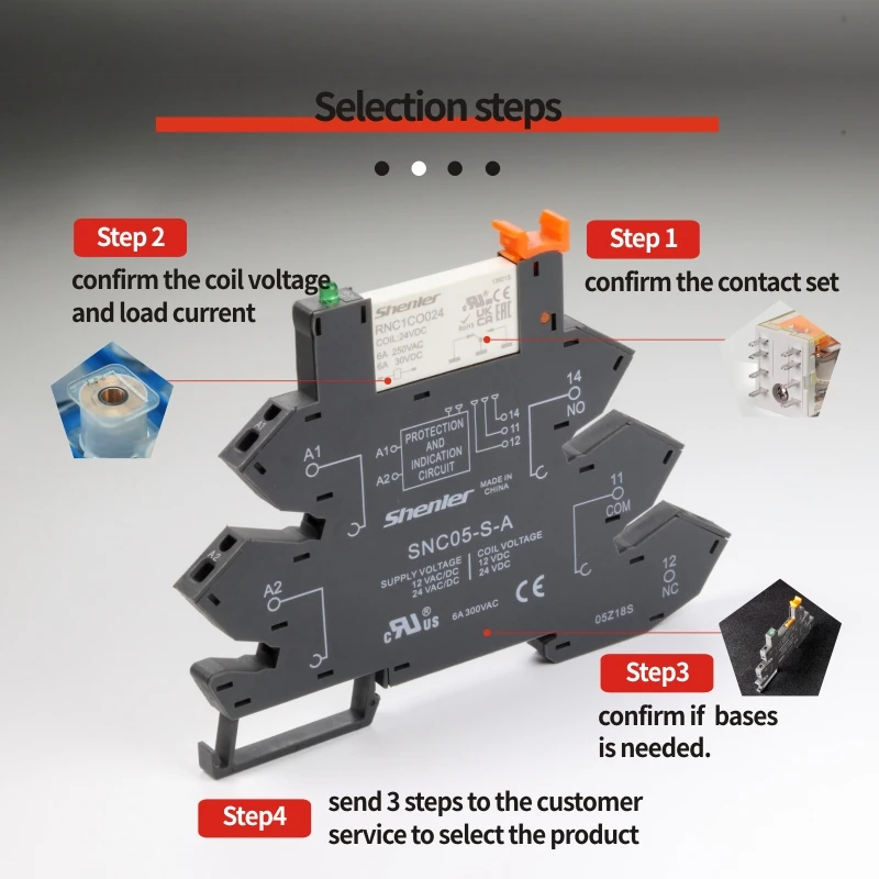 Shenler RNC1CO048/SNB05-E-B  slim relay  1 Channel Relay Module  48vdc DIN Rail Mounted GSM Relay Control Module