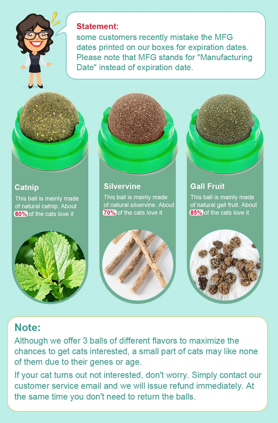 Contain catnip snack lollipop cat toys interactive ball catnip sucker wall ball cat toy with catnip mint