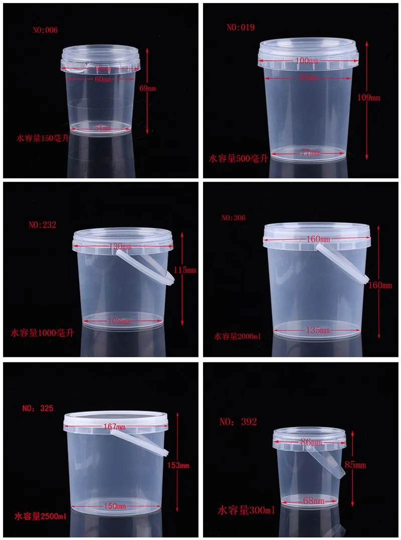 300ml plastic bucket take away boba bubble tea plastic cup with handle