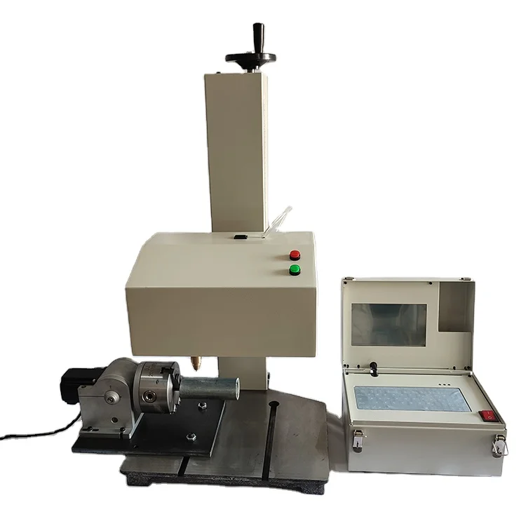 Pneumatic benchtop dot pin marking machine with LCD Control bench top dot peen marking system on metals