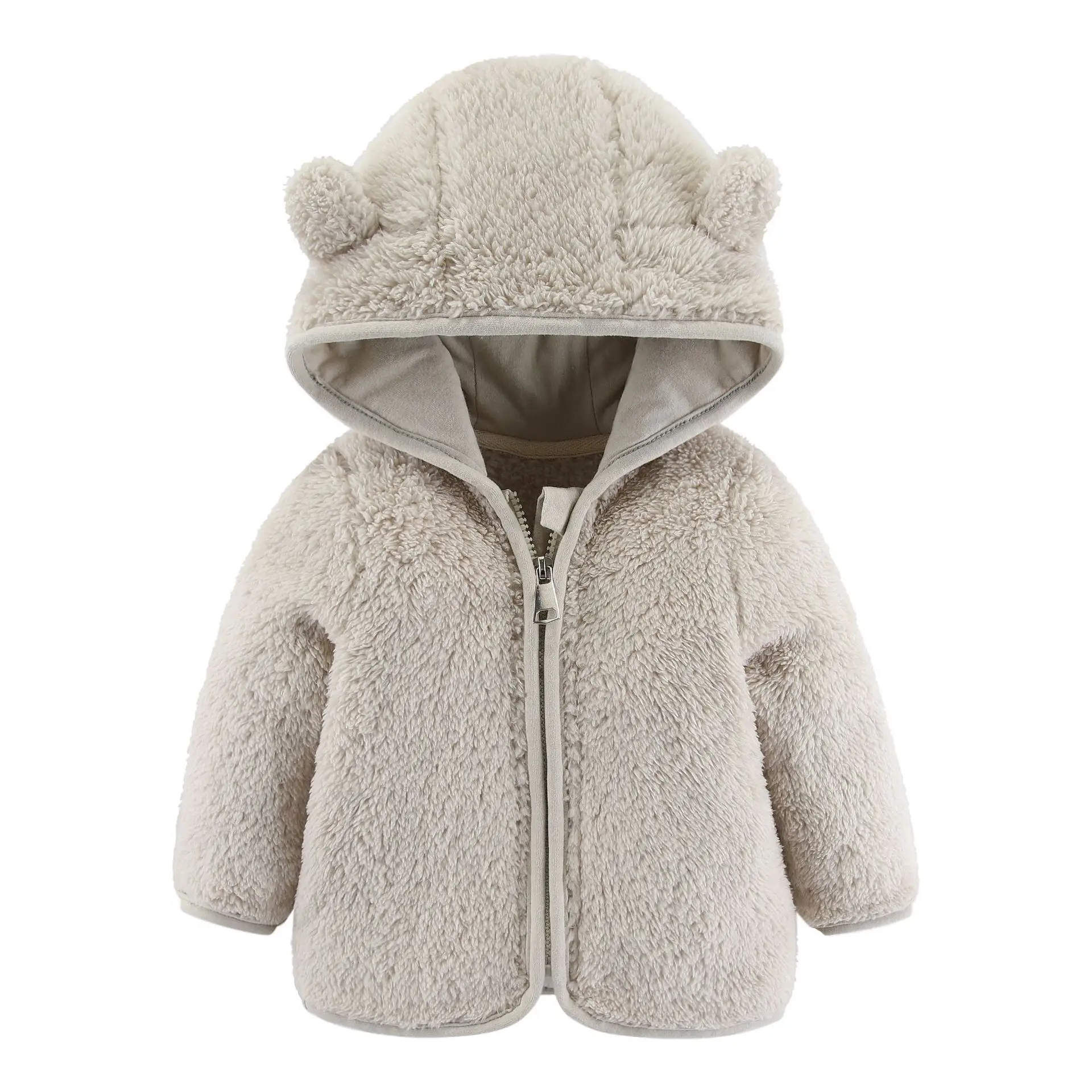 Baby Winter Clothes Polar Fleece Jacket Bear Ears Hat Cute Hooded Newborn Baby Top Warm Clothes for Kids Infant