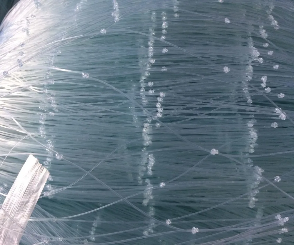 Wholesale china factory nylon knot Fishing Nets monofilament blue.types of fishing nets making