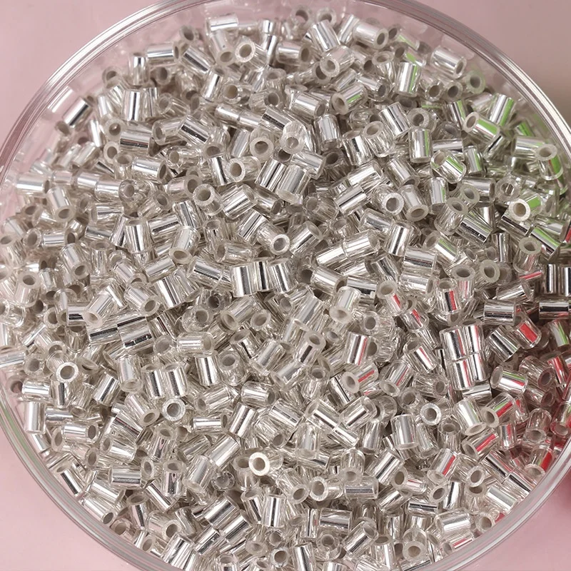 Factory Wholesale High Quality 3.8mm Embroidery Pipe Loose Beads For Fabric Embroidery Machine Glass Beads