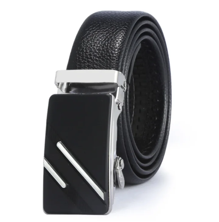 New Product mens automatic buckle belts for men Genuine Leather belt custom logo LQbelt factory