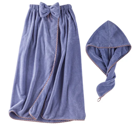 Women Microfiber Wrap Adjustable Soft Body Wraps Dress After Shower Body and Head Cover Super Absorbent Quick Drying  Bath Towel