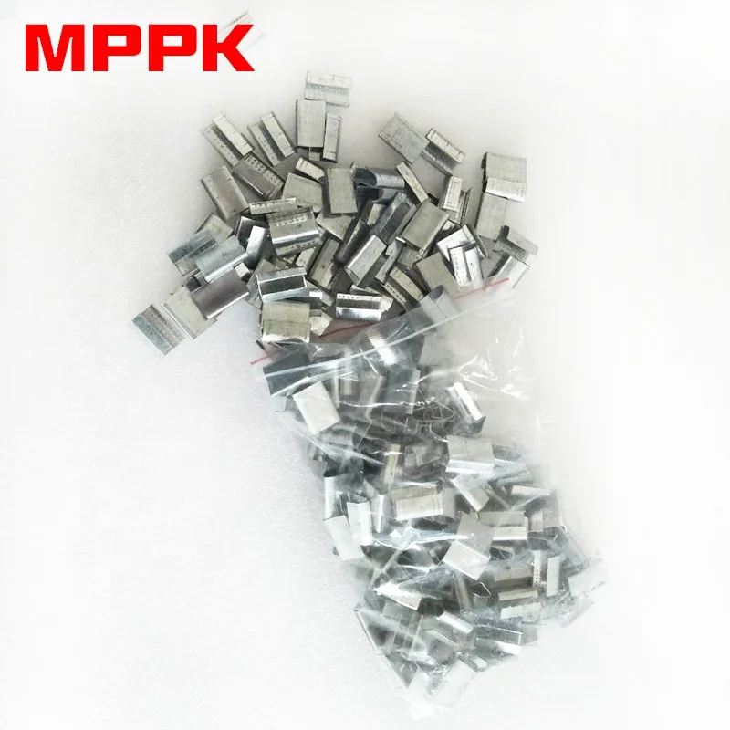 16 19 MM Strap Sealer Plastic Band Fasteners Open Iron Sheet Steel Buckle Metal Clip for PET Strap Belt Packing