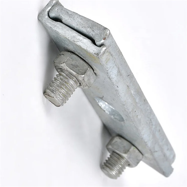 Cable Suspension Clamp Parallel Groove Guy Wire Suspension Galvanized Clamp With 3 Bolts