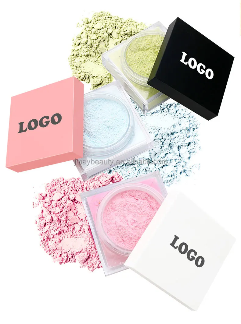 Private Label Talc Free Vegan Pink Oil Control Waterproof Matte Mineral Powder Foundation Makeup Face Loose Setting Powder