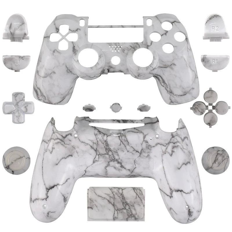 Hydro Dipped Blue Splatter Controller Shell for PS4 Dualshock 4 Gamepad Housing Button Marble Painted