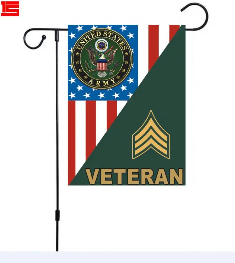 
Wholesale 30*45Cm Custom Logo Double Sided Digital Double Sided Printing Burlap Garden Flag Sets 