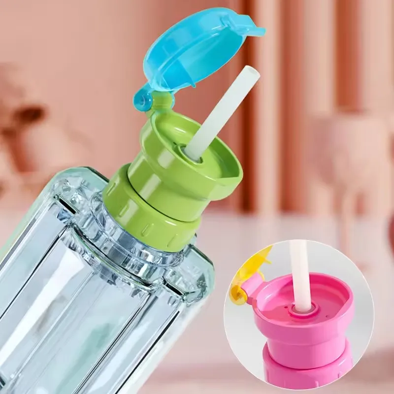 Baby straw cover cup food grade silicone cup body silicone straw portable overflow and choke proof straw water drink cover cup