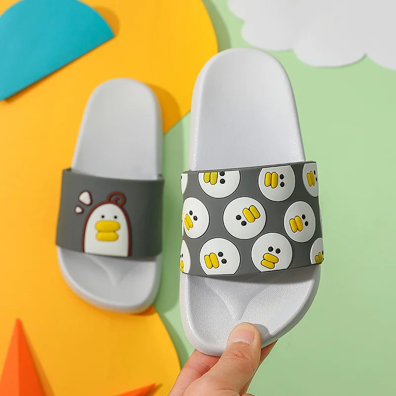 
Duck Slippers for Boy Girl Beach Shoes Summer Cartoon Animal Kids Outdoor Baby Slippers PVC Cartoon Children Slippers 
