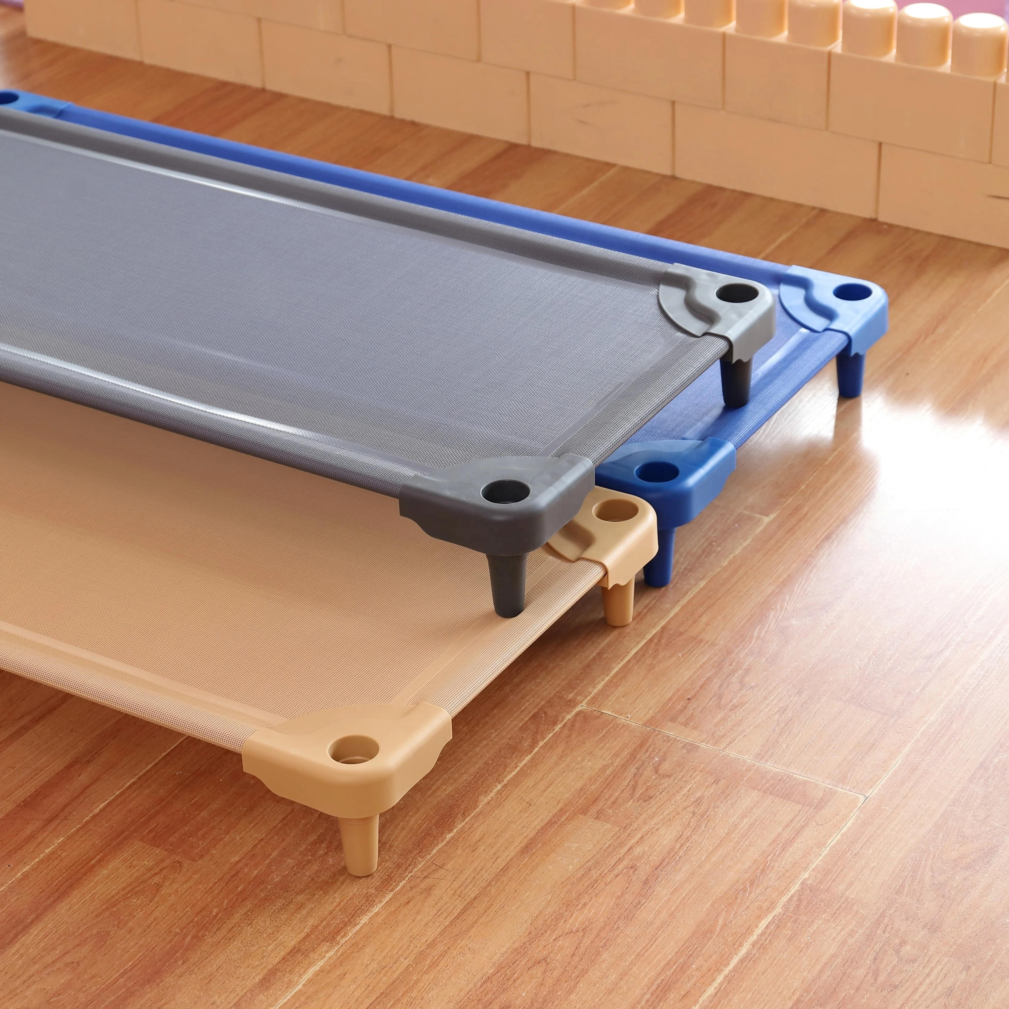 Children Bed For Kindergarten Injection Nursery Stackable Plastic Preschool Kids Modern Furniture