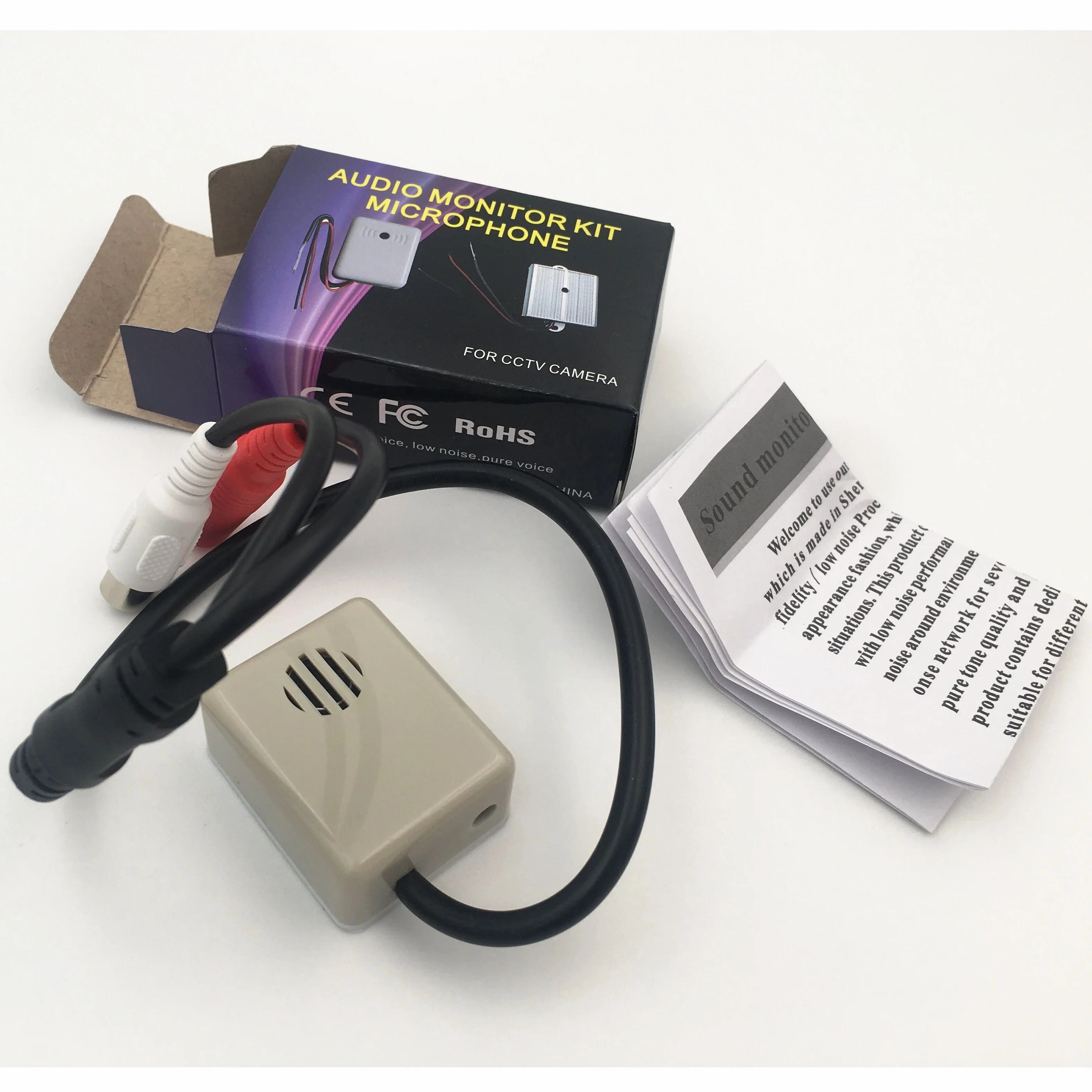 High fidelity Power polarity protection circuit low noise cctv Adjustable square sound monitor microphone